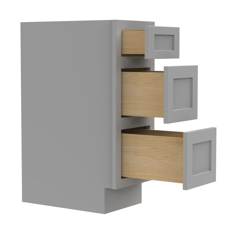 Base de meuble-lavabo simple Hibbard seulement, gris, H 32,5 po x l 12 po x p 21 po