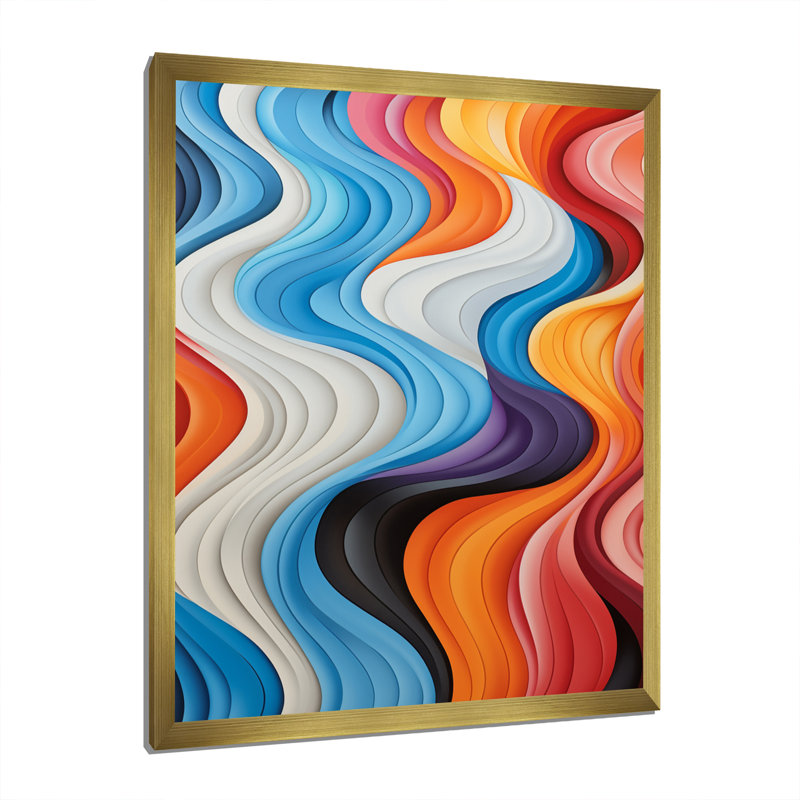 Optix Elixir VI Optique - reproduction sur toile, H 44 po x l 34 po x P 1,5 po, Cadre photo doré