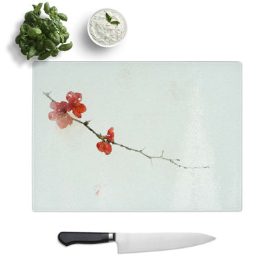 Tempered Glass Petal Falling Chopping Board