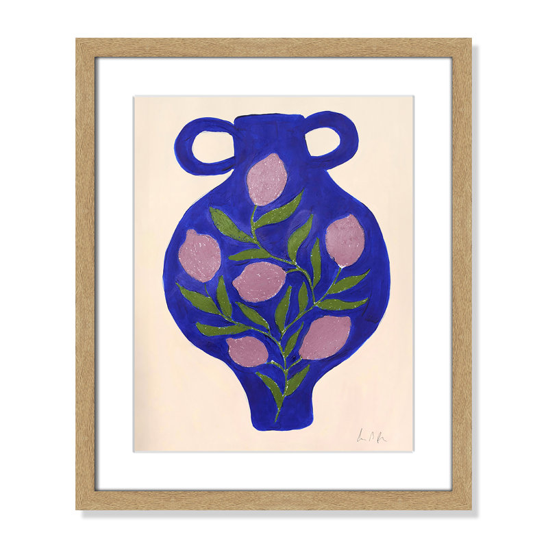 Vase n ° 03 par Camilla Bergqvist, H 19 po x l 16 po x P 1,25 po, Impression encadrée naturelle avec passe-partout