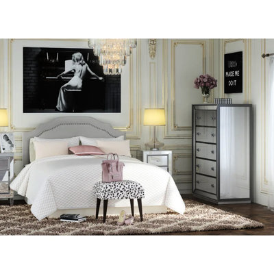 Headboard - Queen Size, Grey Fabric, Iron Frame, Adjustable To Suit Mattress, 52.5" H X 62.07" W 3" D Headboard, Soft Fits Queen/Full Frames, Adjustable, 52.5"X62.07"X3