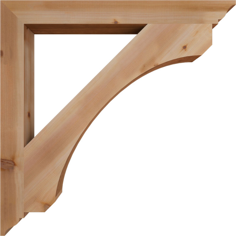 Support en bois rustique traditionnel BKTLEC01, Cèdre rouge de l'Ouest (lisse), H 40 po x l 3,5 po x P 40 po