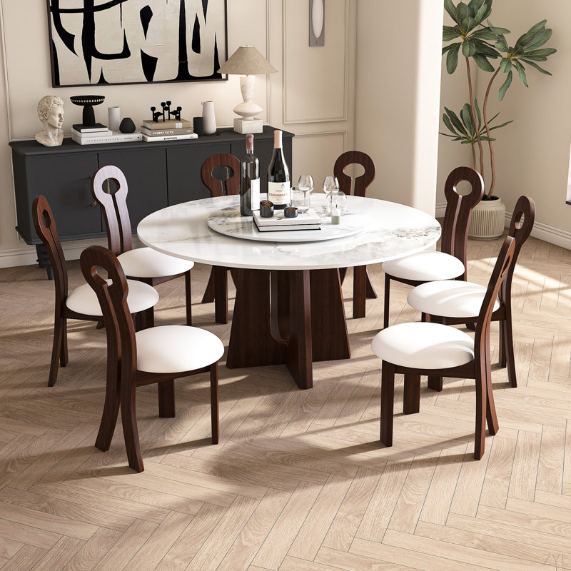 Table de salle à manger Modern Modern, 9 pièces : table, 8 chaises