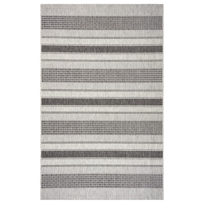 Maiah Striped Indoor / Outdoor Rug, Rectangle 5' x 8'