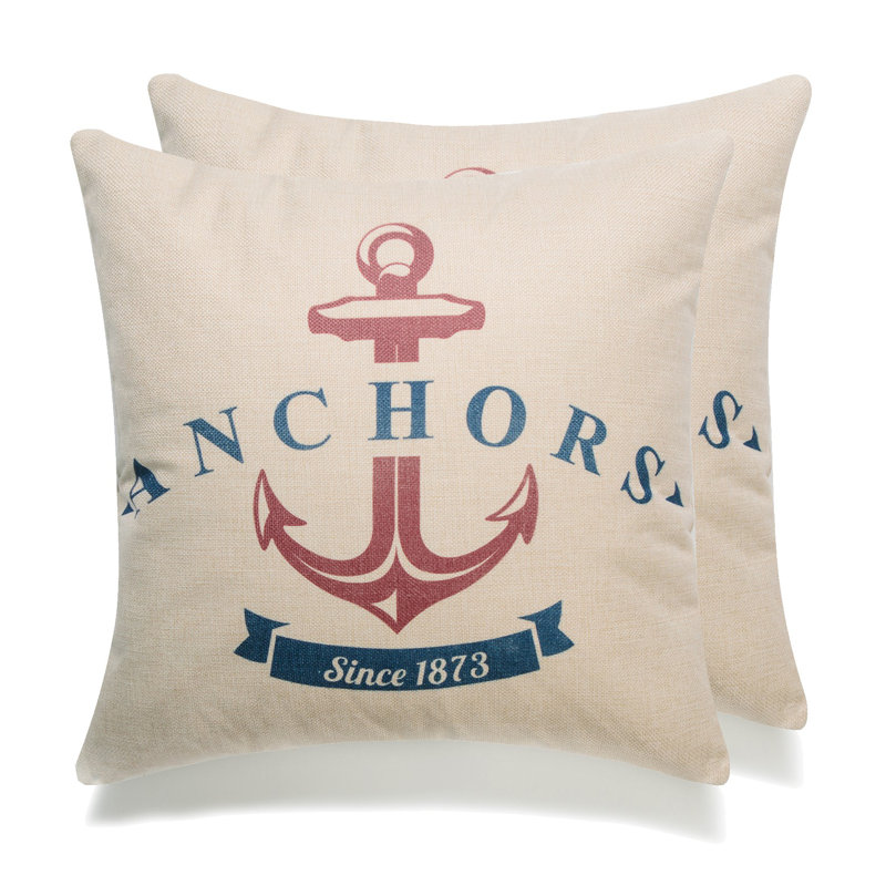 Anele Linen Throw Pillow, Polyester/Polyfill