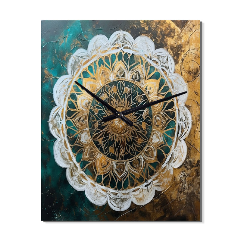 Jannicke - Horloges murales Boho Mandala, H 32 po x l 16 po x P 1 po