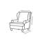 T-Cushion Wingback Slipcover