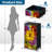 4 Drawer Dresser for Bedroom, Narrow Chest of Drawers, Wooden Top and Study Iron Frame 18"x37.5"-(WxH)