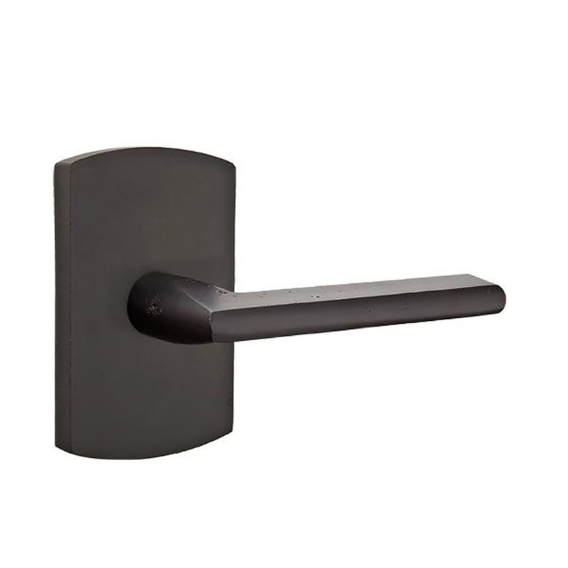 Poignée de porte avec rosette Lagement Passage (Hall & Closet), Bronze plat noir, Droite
