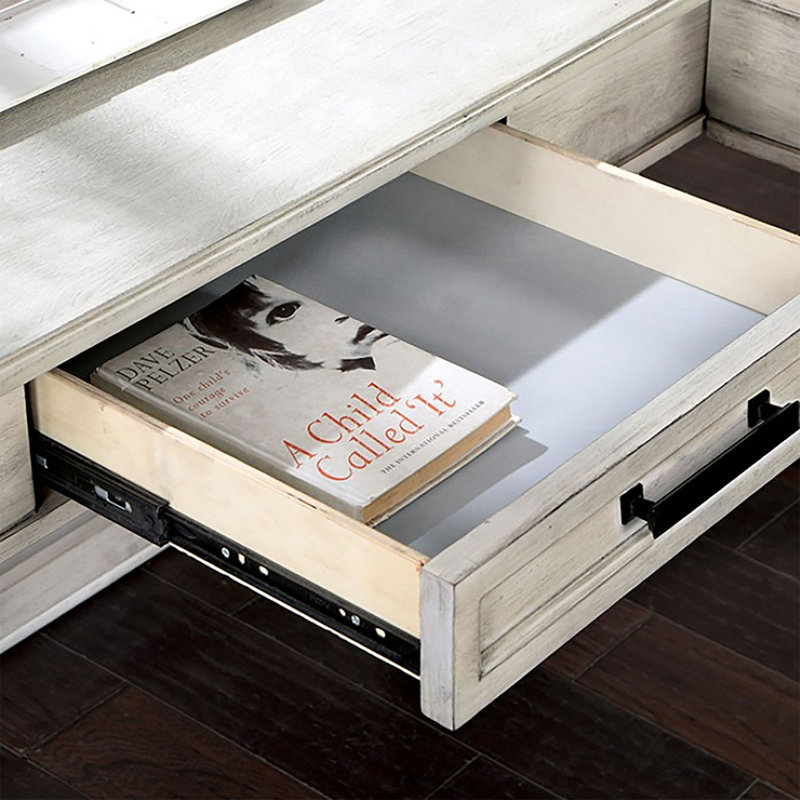 Adjustable L-Shaped Writing Desk with Power Outlet