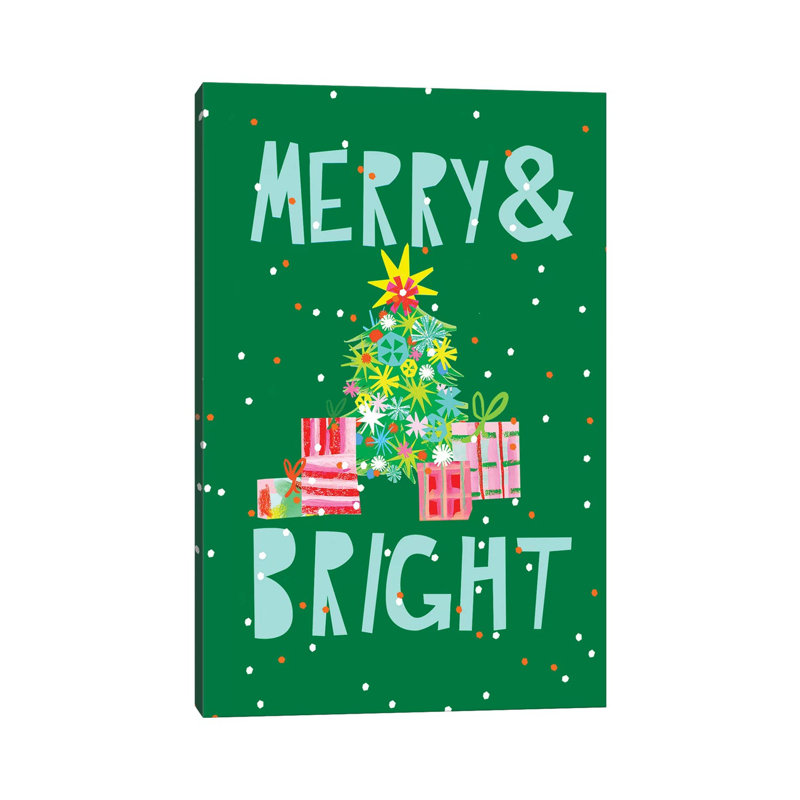 Merry and Bright Vi 1 Piece Wrapped Canvas Wall Art, 20.32 cm H x 30.48 cm W
