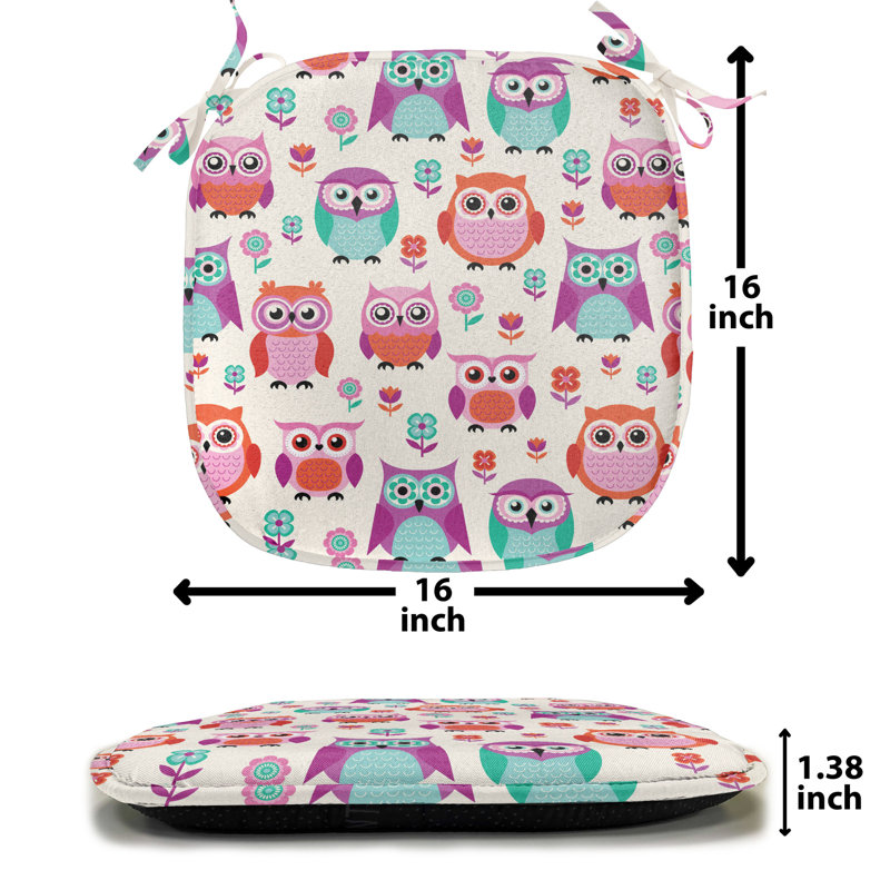 Coussin de siège intérieur / extérieur Owls Happy Hipster
