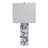 24X12" Alabaster Pieces Table Lamp, White