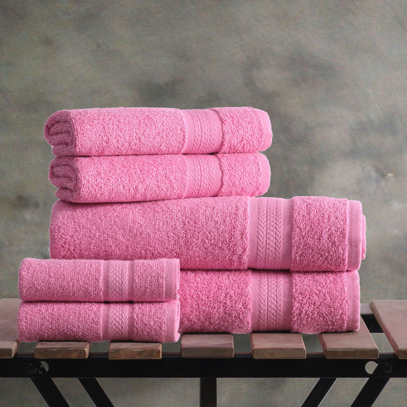 6 Piece Towel Set, 2 Bath Towels 2 Hand Towels 2 Washcloths, Soft and Absorbent, 100% Turkish Cotton Towels for Bathroom Shower Towel, Bath Linen Set