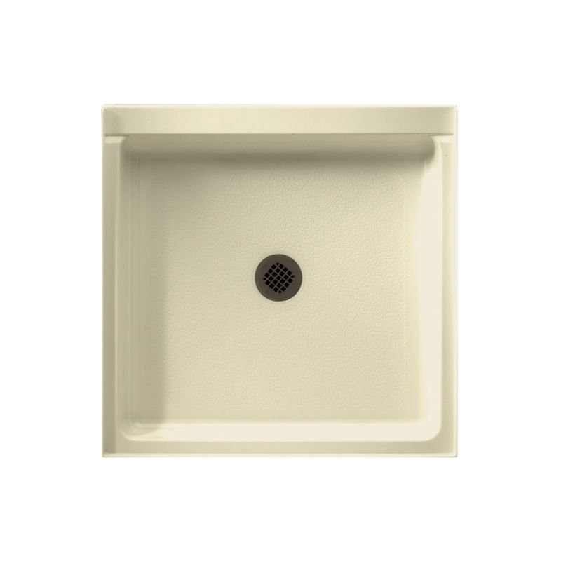 32'' W 32'' D Square Single Shower Base, Bone