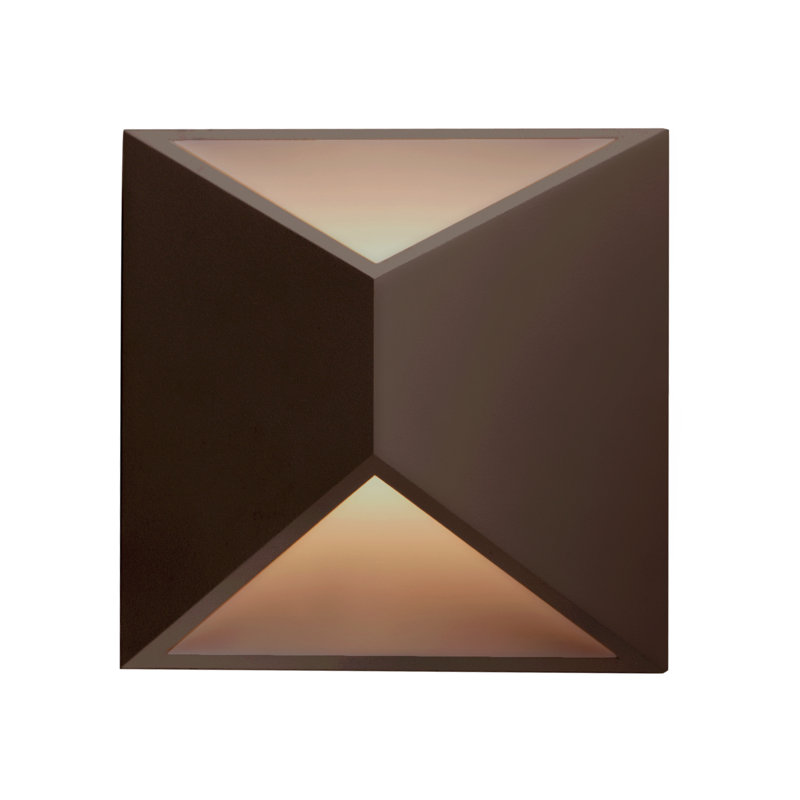 LED Wall Light, Espresso, 7'' H x 7'' W x 3'' D