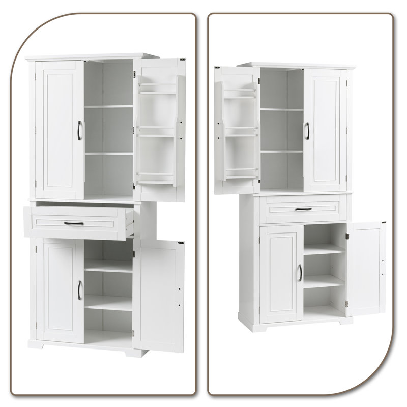 Armoire de salle de bain Benalla, Blanc