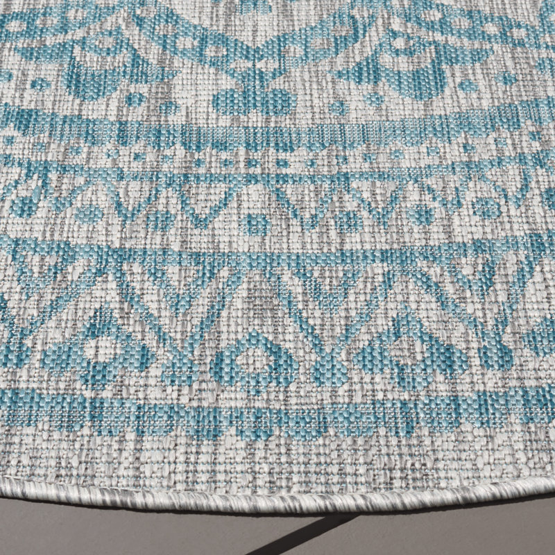 Tapis d'intérieur / extérieur Amedee Performance, Rond 6 pi 7 po