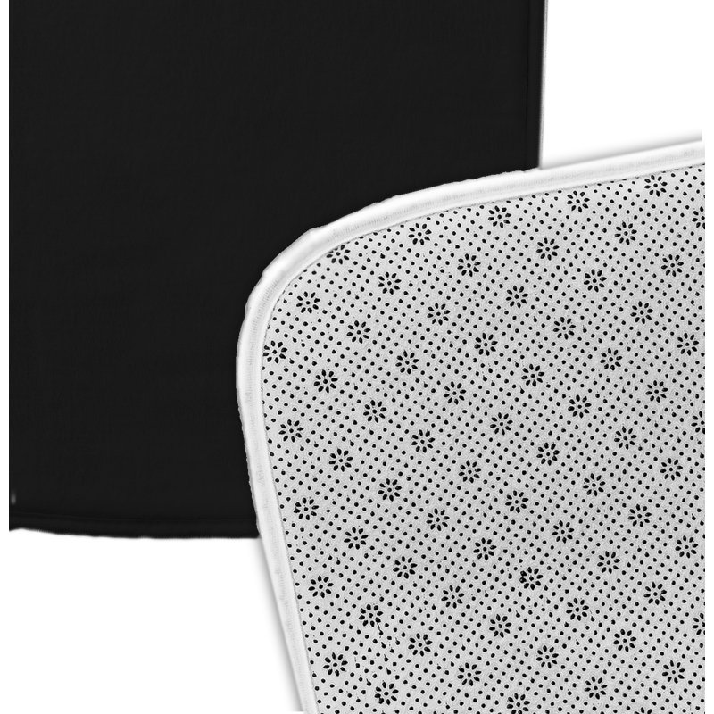 Tapis pour salle de bain Leiva football, H 18 po x L 30 po, Noir
