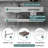 48" x 19" Double Layers Floating Vanity Stone Resin Wall-Mounted Vessel