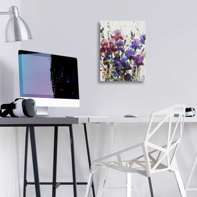 «Iris Blooming I» par Tim O'Toole, art mural en verre acrylique