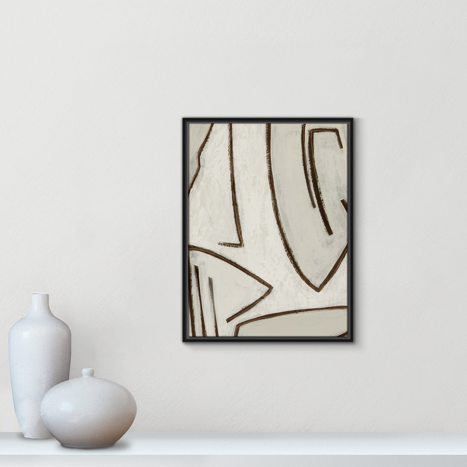Line Work "Line Work II" Print, Black, 19.5" W x 25.5" H