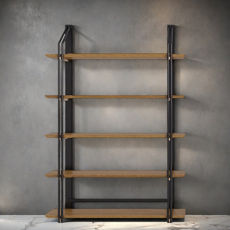 Bibliothèque de haute qualité et durable, Noir / brun, H 78,7 po x l 47,2 po x P 11,8 po