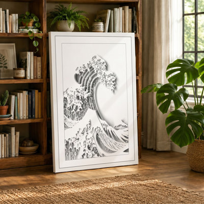 Wave in Motion Japandi - Wrapped Canvas
