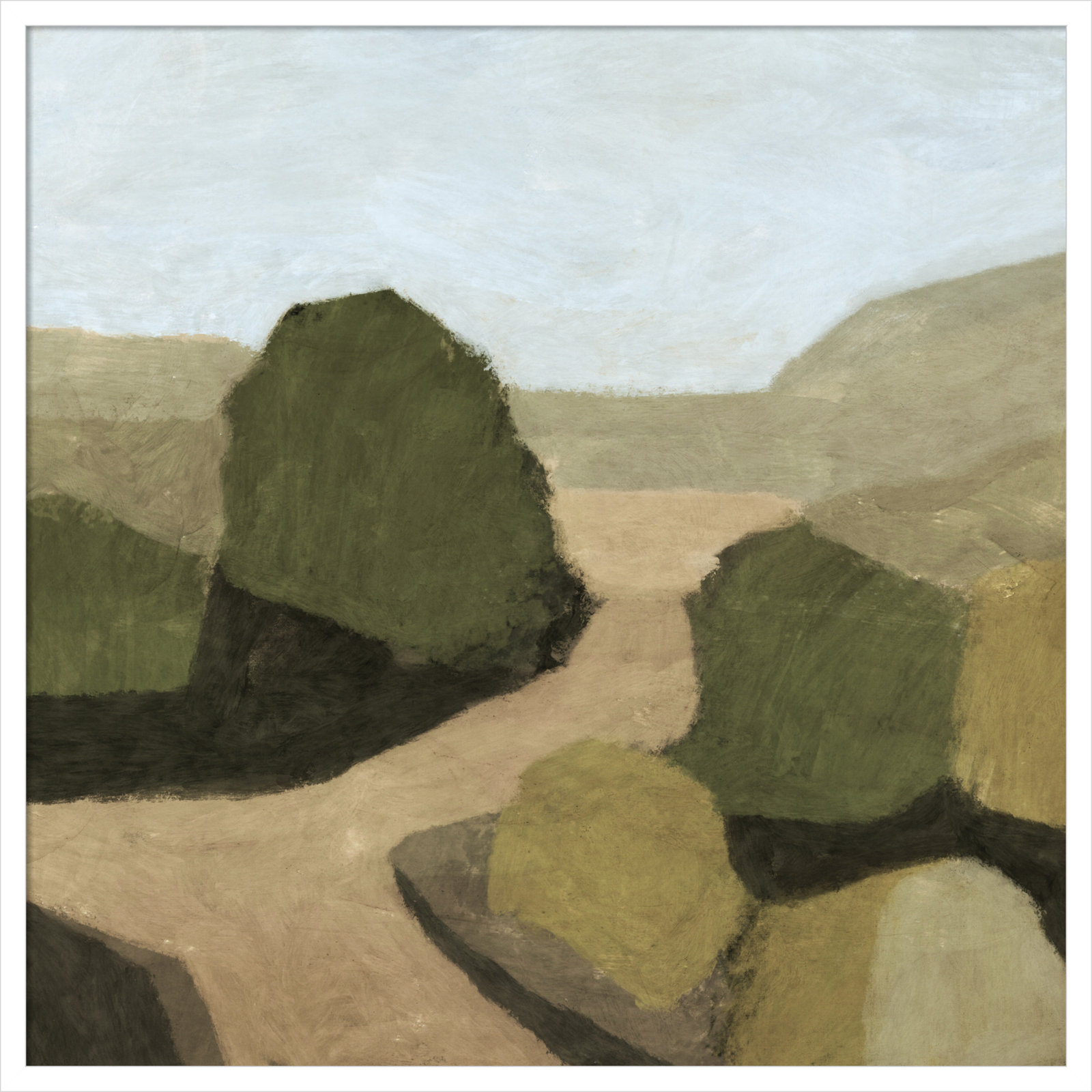Paysage 1 Print by Dan Hobday, White, 33" H x 33" W