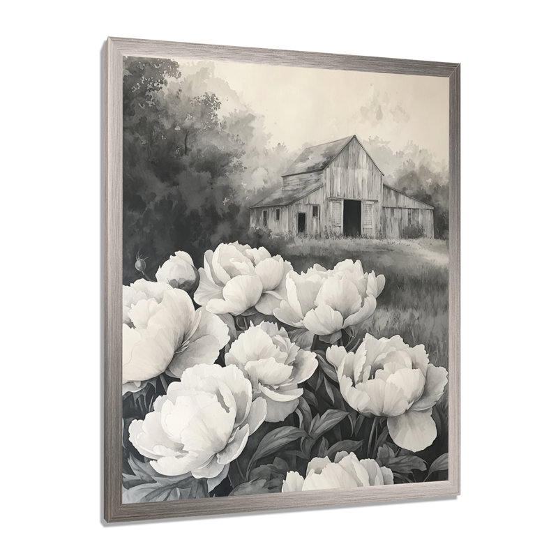 Eichler - Art mural floral, Argent argent, H 20 po x l 12 po, Reproduction encadrée d'une seule photo