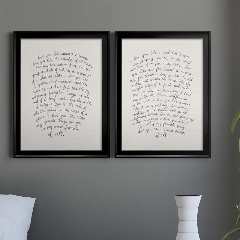 Lettre à un amoureux I, reproduction encadrée de qualité supérieure - prête à être accrochée, H 30,5 po x l 45 po x P 1 po