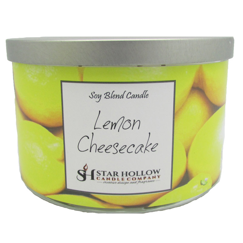 Bougie à pot à odeur gâteau au fromage citron, H 58,5 po x l 4,25 po x P 4,25 po
