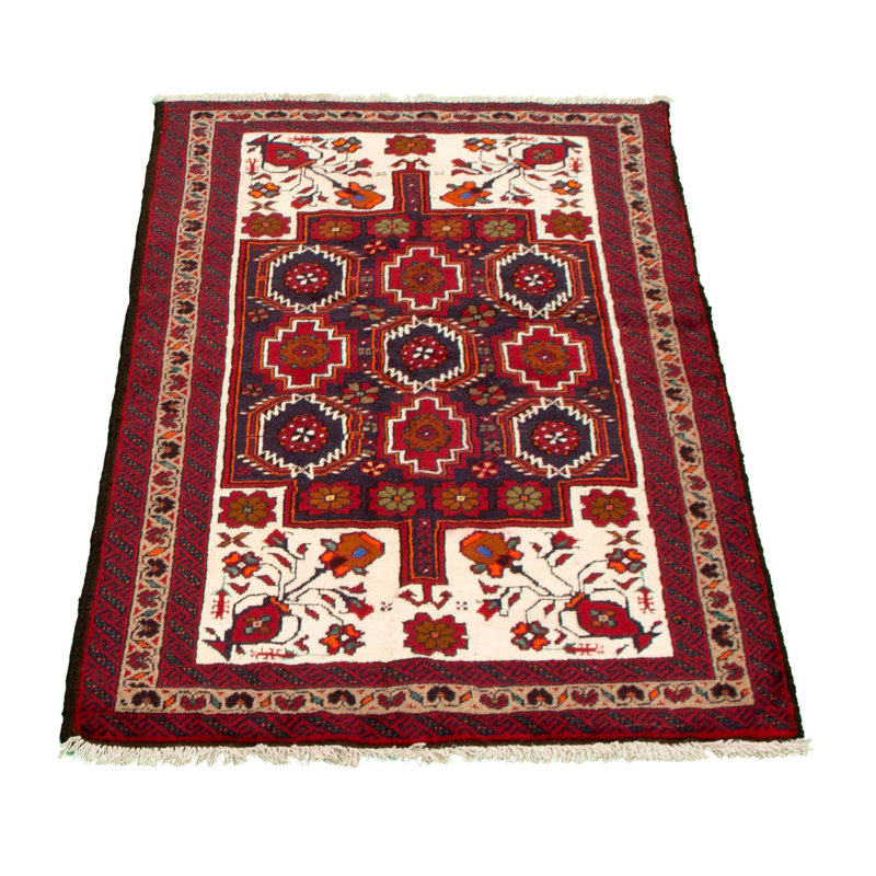 One-of-a-Kind 3'5" X 5'11" 1980s Wool Area Rug in