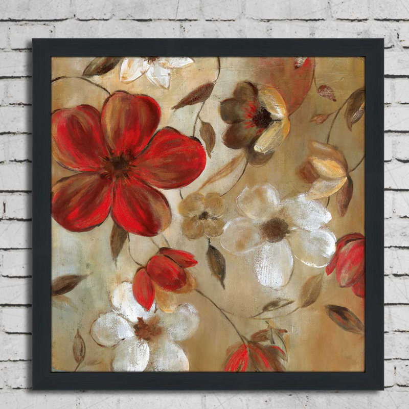 «Ready for Red I», reproduction de peinture acrylique encadrée, H 27,5 po x l 27,5 po x P 0,75 po