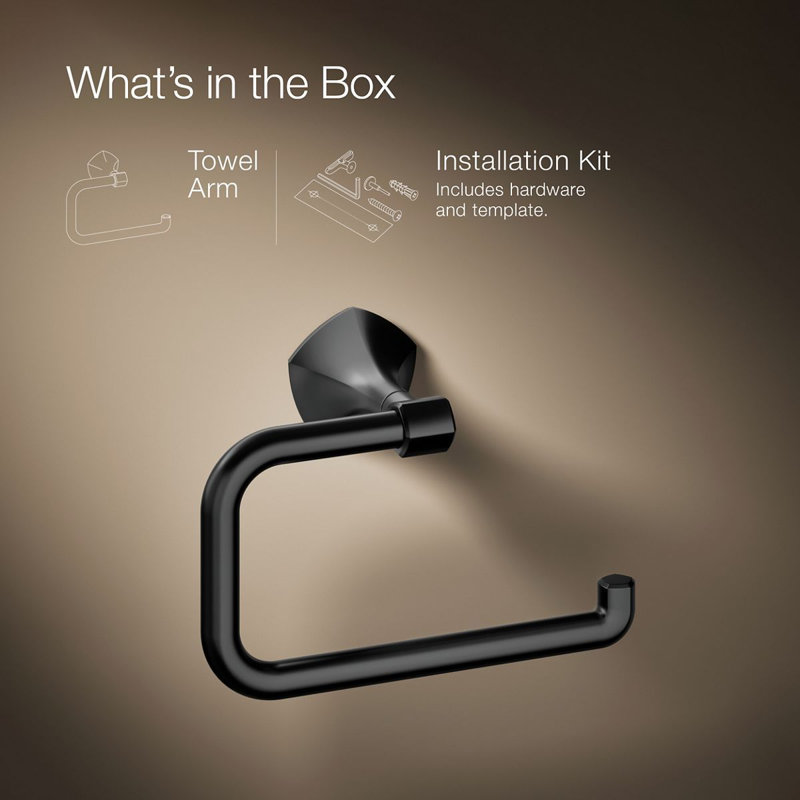 Occasion Towel Ring, Matte Black
