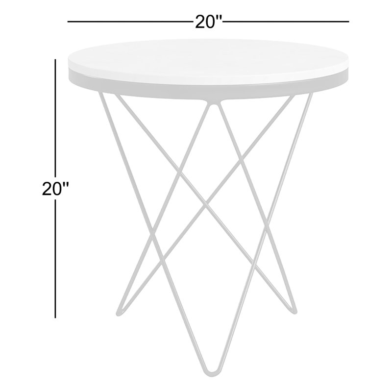 Haley Marble End Table, Black