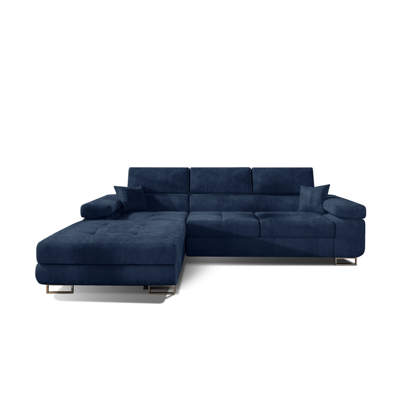 Marni 4 Seater Sofa Bed, Left Hand Facing, Blue