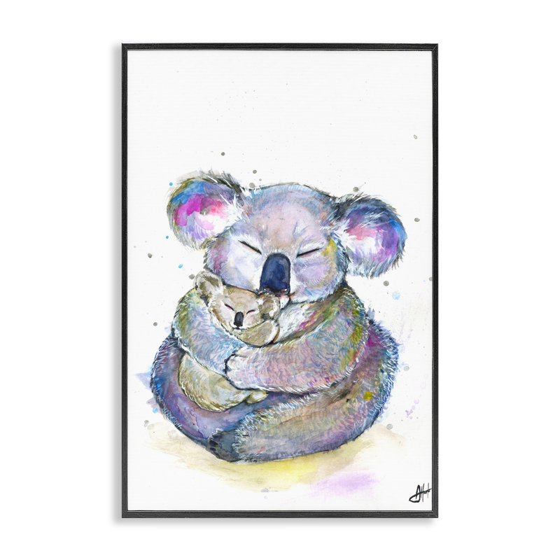 Giclée encadrée, Koalas, par Marc Allante, Giclée encadrée noir minuit, H 24 po x l 16 po