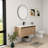 Zalet 48" Single Bathroom Vanity Set, Single Sink Wall Mounted Bathroom Vanity, Floating vanity with White Resin Sink Top-1449873065-1437464921