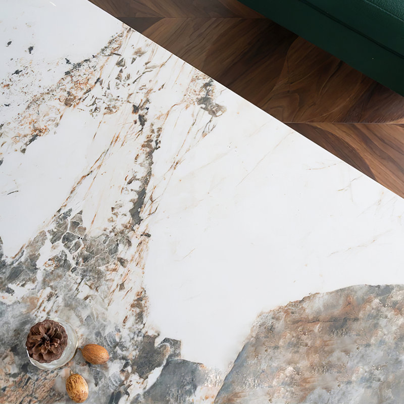 Table basse carrée 23,63 po, gris, Gris