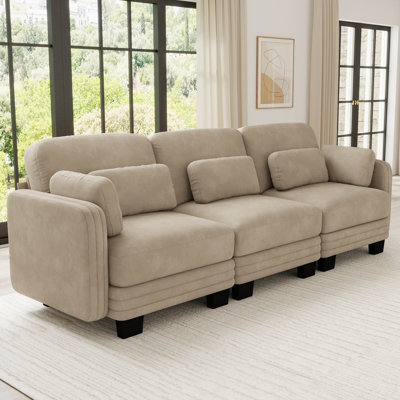 Channel Tufted Design Modern Minimalist Modular Sectional Sofa