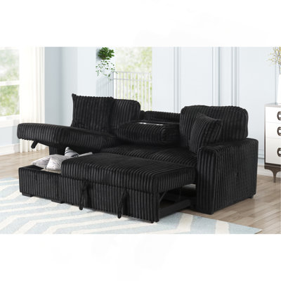 Canapé modulaire moelleux avec canapé-lit en tissu de velours