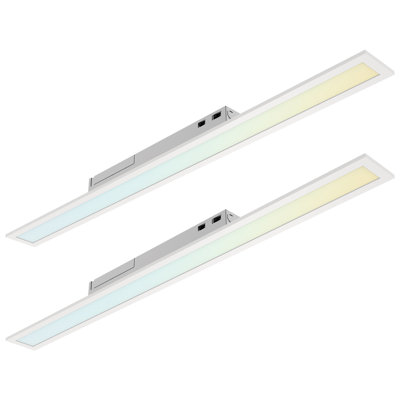 Panneau lumineux DEL rétroéclairé 4 pi x 4 po LUXRITE, 4CCT, 18/28 / 40W, 2200/3300 / 4400LM, 110º, intensité variable 0-10V, 120-277V, homologué UL et homologué UL