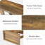 Table de bout de ferme de 23,6 po avec support en queue de poisson en croix, table d'appoint en bois étroite pour le salon ou la chambre à coucher, table de chevet rustique pour les petits espaces