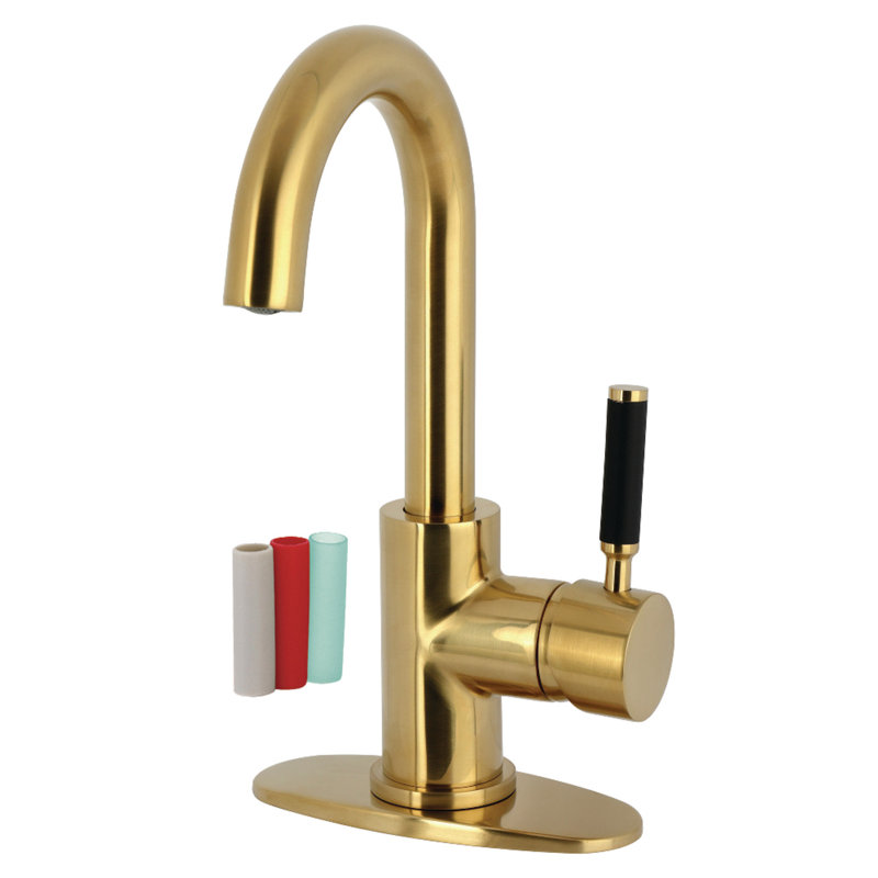Robinet de salle de bain 1 poignée Kaiser Kingston, Laiton brossé