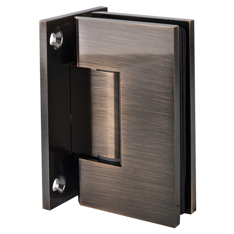 Adjustable Wall Mount Hinge With Full Mounting Plate Antique Brass Finish
