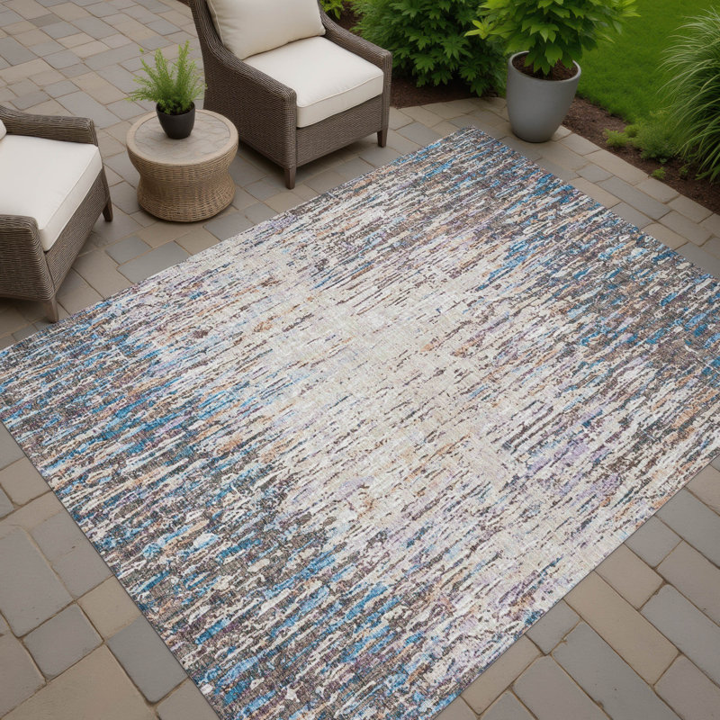 Tapis intérieur / extérieur lavable à la machine Chantille ACN2439, Taupe, 9 pi x 12 pi