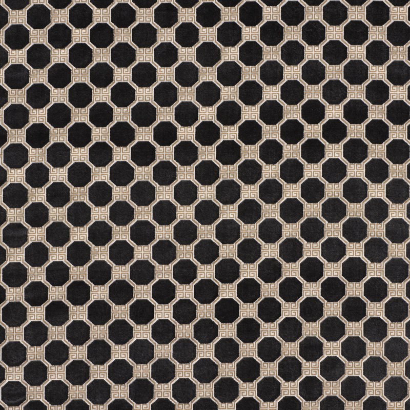 Tissu de velours Octavia, Onyx