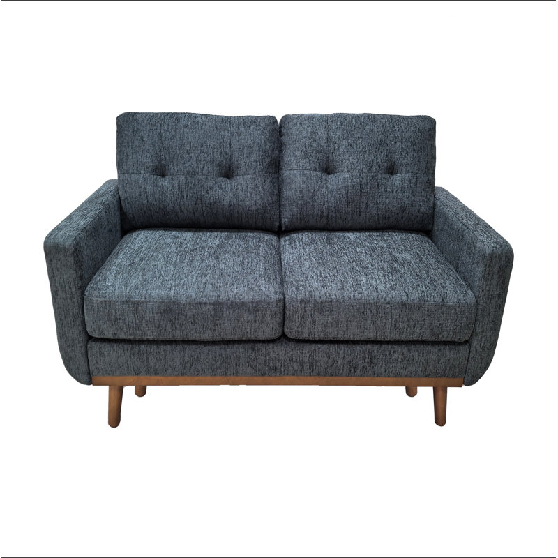Canapé capitonné 67,7 po de largeur Mid-Century avec pieds en bois