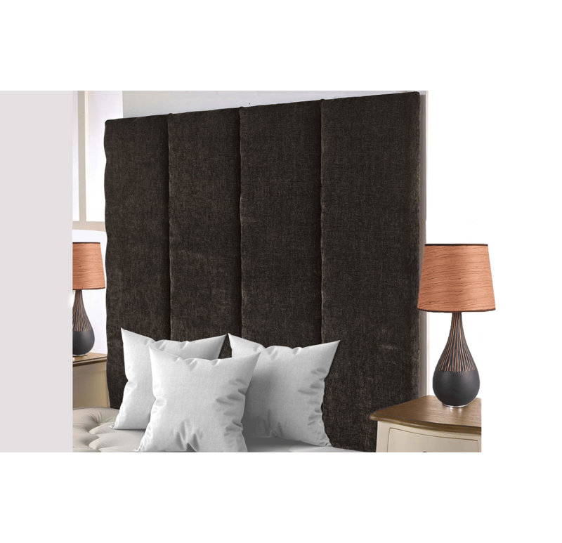 Upholstered Headboard, Double (4'6), Charcoal Chenille
